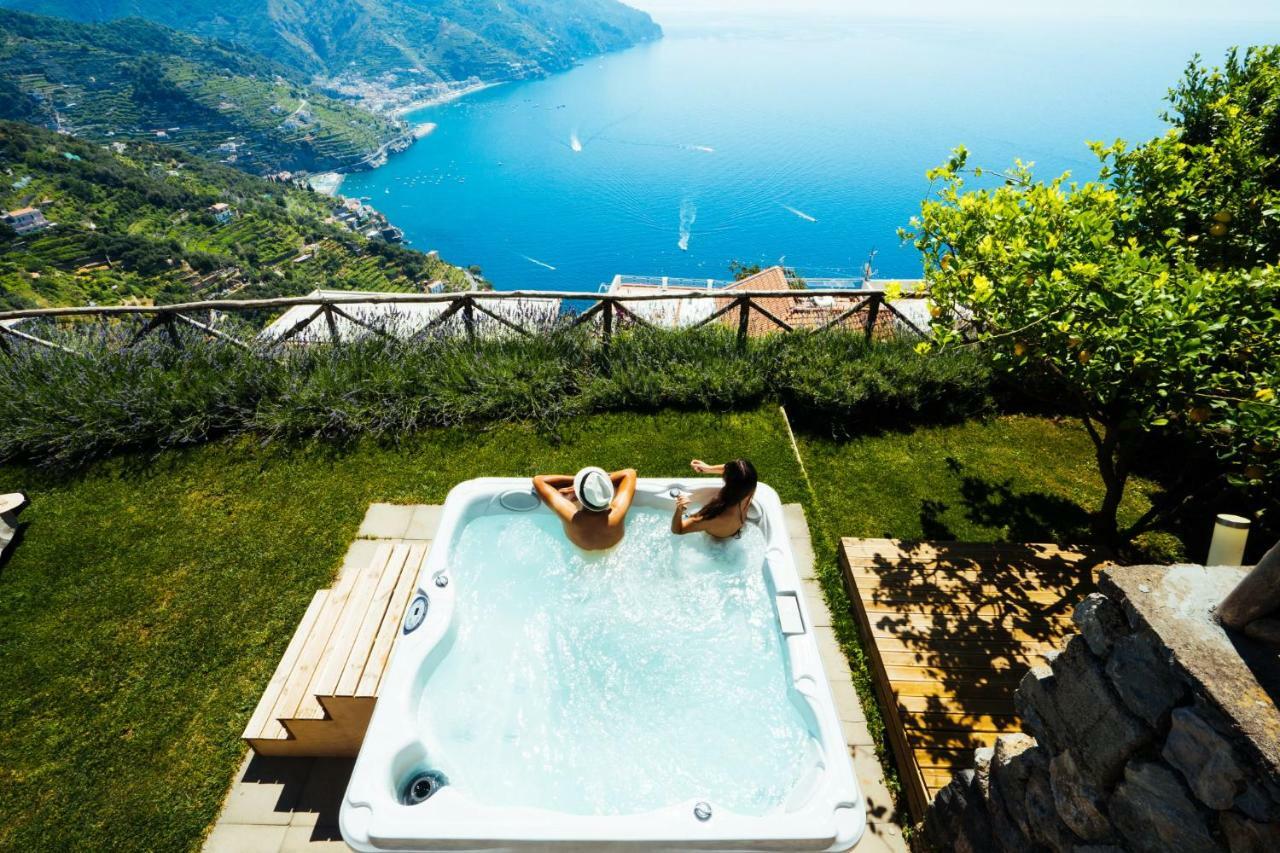 Sea View Villa In Ravello With Lemon Pergola, Gardens And Jacuzzi - Ideal For Elopements מראה חיצוני תמונה